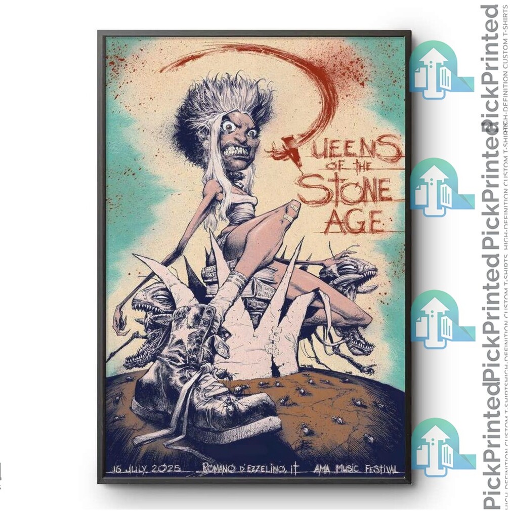Queens of the Stone Age Band Sci Fi Mutant Creature Vintage